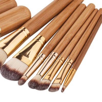 9pcs Bamboo Makeup Brushes Professional Set - Vegan & Cruelty Free - Foundation, Blending, Blush, Powder Kabuki Brushes