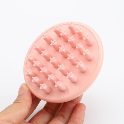 Practical Pink Soft Silicone Shampoo Brush Scalp Massager Shampoo Brush From Ilobe